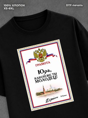 Футболка мужская именная Юрий Ю