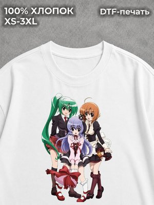 Футболка оверсайз Higurashi Няшки