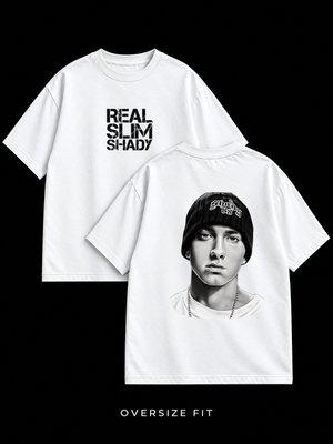 Футболка оверсайз Eminem в шапке