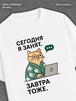 Футболка Сегодня я занят завтра тоже