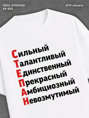 Футболка мужская именная Степан