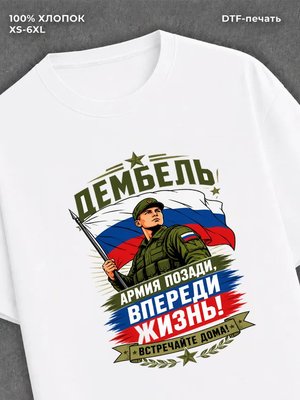 Футболка дембель армия позади