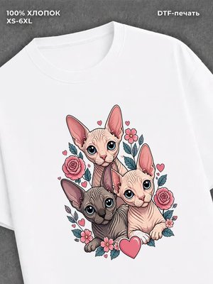Футболка Котята сфинксы